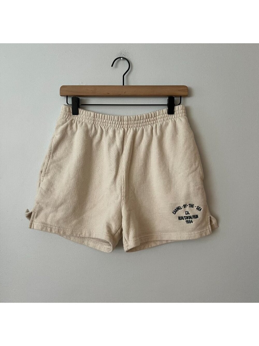 J. Galt Brandy Melville Cream Cotton Sweat Shorts Women's One Size